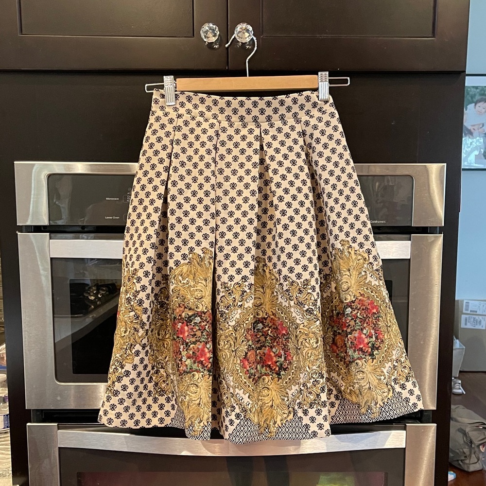 Vintage Printed Circle Skirt